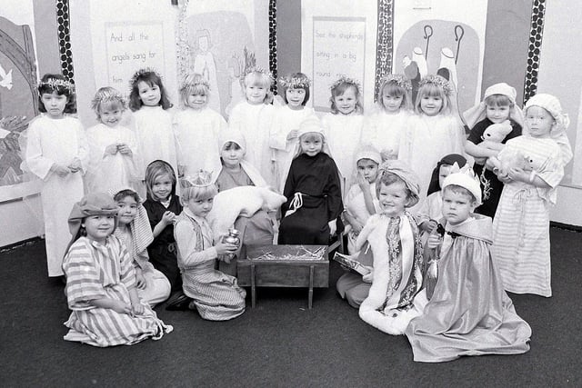 The 1996 nativity play at Samuel Barlow School.