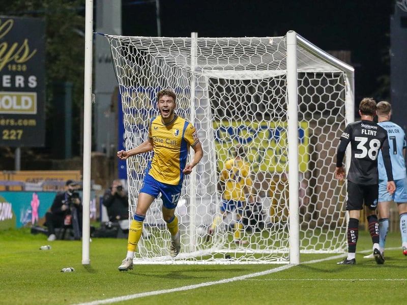 James Gale nets against against Doncaster Rovers in October.