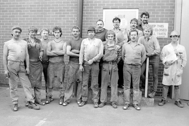Workers at James Maude Foundry, pictured in 1986.