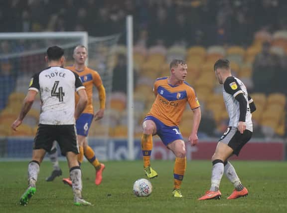 Willem Tomlinson made it 2-0 to the Stags. Picture Steve Flynn/AHPIX LTD