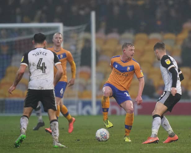 Willem Tomlinson made it 2-0 to the Stags. Picture Steve Flynn/AHPIX LTD