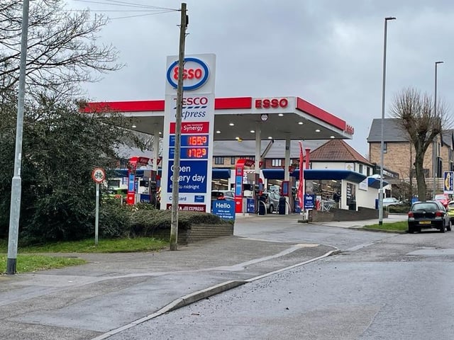 Tesco Express on Nottingham Road, Mansfield, currently has unleaded at 172.9p and diesel at 198.9p as of October 15.