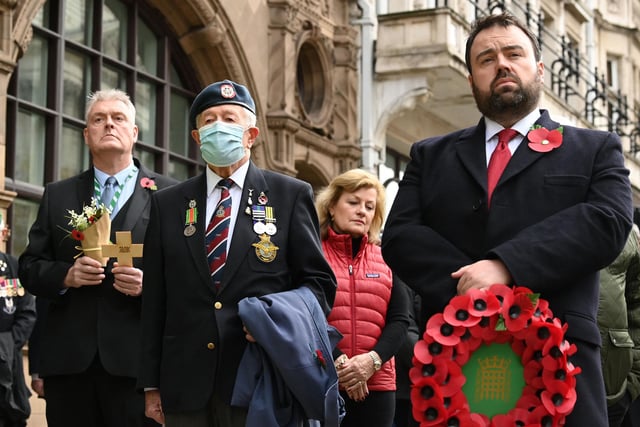 Ashfield's Conservative MP Lee Anderson is sure to be one of Spectre Coffee's biggest supporters because he is a good friend of manager Andy Jones. He is also a friend of the armed forces and can be seen here standing with veterans as they observe two minutes' silence for Armistice Day at the Cenotaph in London.