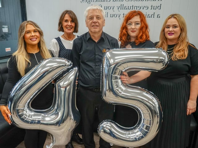 Mansfield salon Campions received a 4.7 out of 5 star rating based on 58 reviews. One customer review said: "Friendly hairdressers, reasonable prices, great haircut and style. Same day booking usually accommodated. Would definitely recommend." Pictured Jo Parkes, Karen Dunn, Paul Sanderson, Katie Griffiths and Michelle Fahy.