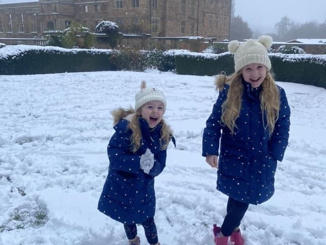 Family-run blog - The Morris Girls: family friendly events in and around Notts - shared this epic snowy photo of the girls enjoying the winter weather.