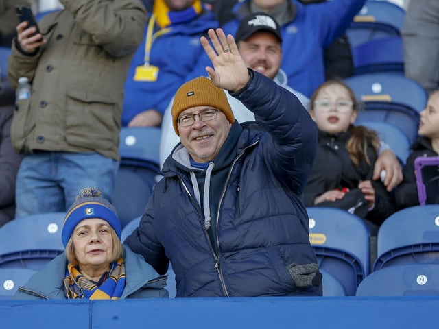 Mansfield Town fans ahead of the victory over Notts County.