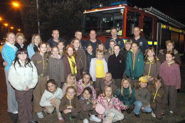 Members of the 1st Kirkby St Wilfrids Guides had a visit from Green Watch at Ashfield Fire Station to present them with their Fire Safety Badges.
