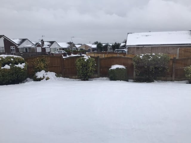 Courtfield Road in Skegby was a typical example of how many areas looked on Friday morning.