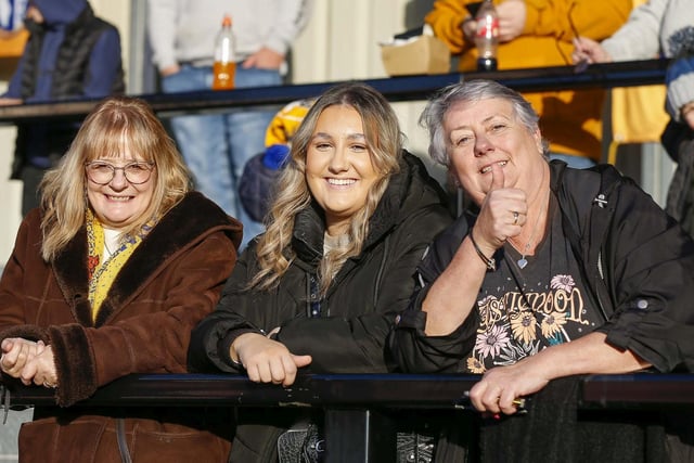Mansfield Town fans ahead of the win over Salford.
