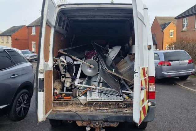 Mansfield Council seized vans during a week-long crackdown on unlicensed scrap metal collectors. Photo: Submitted