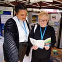 Tuvida carers' team. Mandeep Harris, Marie Ward and Carol Hotchkiss at a Sutton carers' event for the community.
