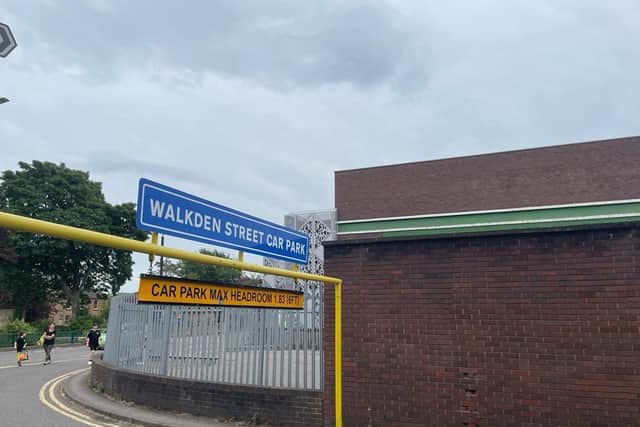 The entrance to Walkden Street Car Park, In Mansfield. Picture: Local Democracy Reporting Service