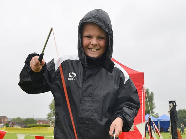 Summer Festival at Carr Lane Park, Warsop, pictured is Ashley Bingley, 10 trying out his circus skills