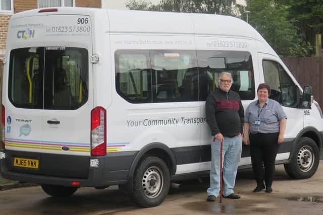 Service user Paul Allen and CT4N’s charity co-ordinator, Elaine Allitt.