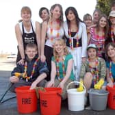 Fundraisers who took part in a car wash held at Kirkby's Hill Methodist Church to raise money to supprt Ashfield School Choir on their trip to Germany.