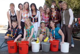 Fundraisers who took part in a car wash held at Kirkby's Hill Methodist Church to raise money to supprt Ashfield School Choir on their trip to Germany.