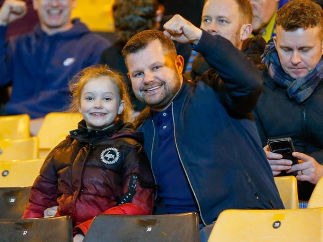 Mansfield Town fans ahead of the 3-1 defeat at Port Vale.