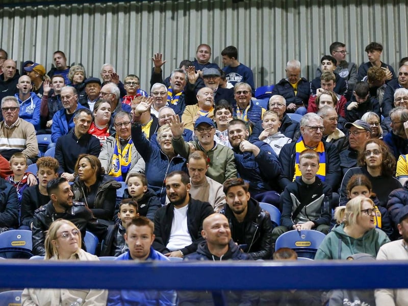 Mansfield Town fans enjoy the EFL Trophy win over Doncaster Rovers.