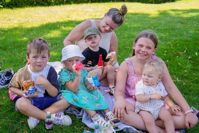 Families enjoying the last days of school at Mansfield's Titchfield Park as the hot weather returns