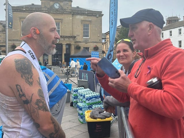 At the finish line