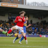 Mansfield Town forward Will Swan (26) during the Sky Bet League 2 match against AFC Wimbledon at Cherry Red Records Stadium, 27 Jan 2024 
Photo Chris & Jeanette Holloway / The Bigger Picture.media