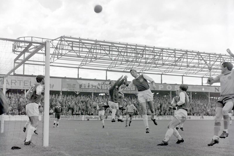 Stags v Brighton in August 1965 as the new West Stand takes shape.