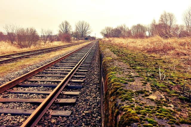 A view of railway tracks.