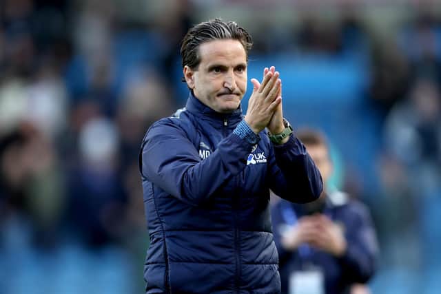 Martin Paterson applauds the fans after the League Two Play-Off Semi Final First Leg match between Chesterfield and Notts County at SMH Group Stadium on May 10, 2026 in Chesterfield, England. (Photo by Barrington Coombs/Getty Images)