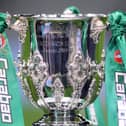 A general view of the Carabao Cup trophy prior to the Carabao Cup Quarter Final match between Newcastle United and Leicester City at St James' Park on January 10, 2023 in Newcastle upon Tyne, England. (Photo by George Wood/Getty Images)
