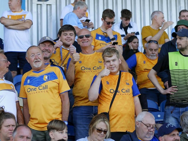 Stags fans ahead of the 2-1 win over Stockport County