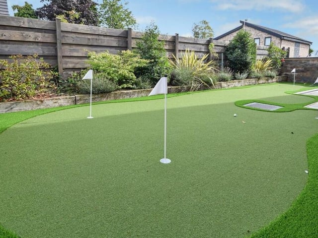 No rough or bunkers to worry about on this multi-hole putting green.