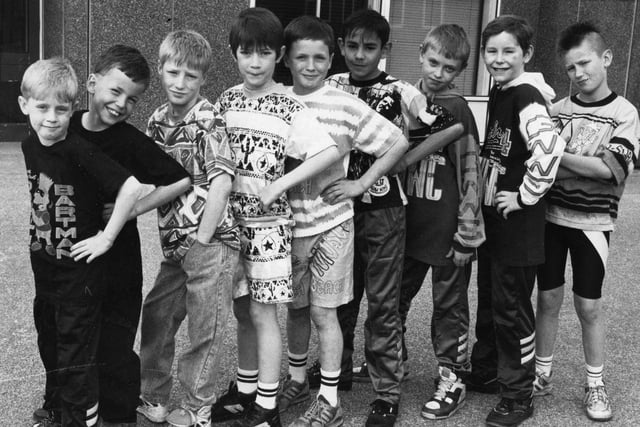 These boys weren't shy when it came to modelling sports and leisure wear. Do you recognise any of them?