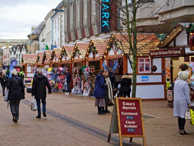 Mansfield Christmas market in 2021.