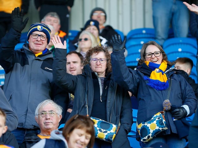 A disappointing day for these Mansfield Town fans.