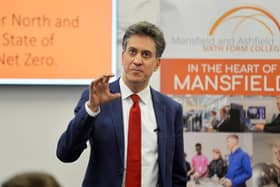 Ed Miliband MP at Mansfield & Ashfield Sixth Form College.