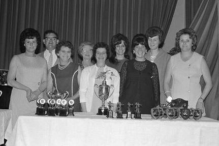 Trophies are handed out in Blidworth in 1970.
