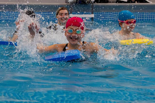 Children of Pinxton Village Academies in the swimming pool.