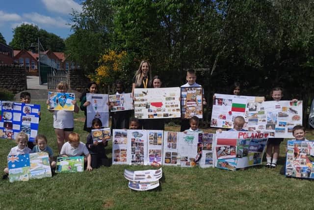 Pupils celebrate their 'amazing culture week'.