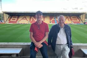 Mansfield councillor Richard Tempest-Mitchell (left) and Tony Delahunty at Bradford City's Valley Parade ground. Photo: Submitted