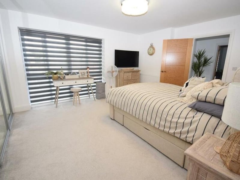 This image shows how generously sized the master bedroom is. Like all the bedrooms, it is also finished to the highest standards.