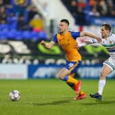Mansfield Town action against Tranmere last season.