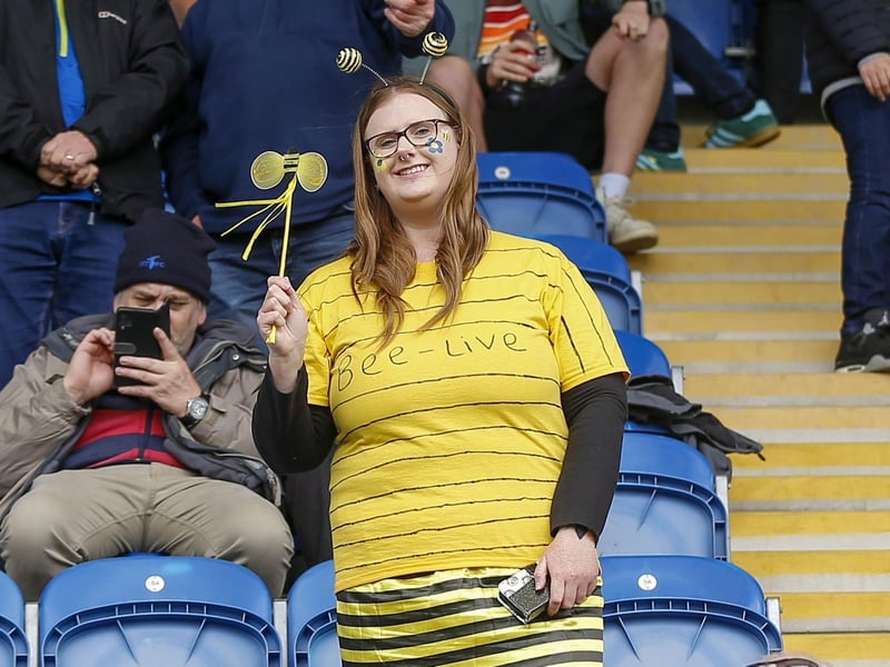 Mansfield Town fans who made the final day of the season trip to Colchester United.