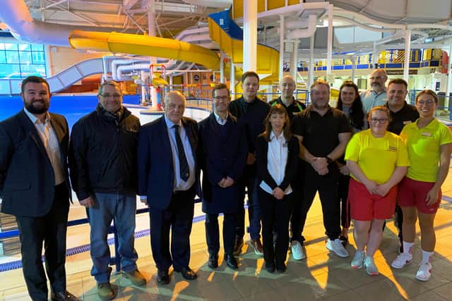 Mansfield Council, Serco and MLCT representatives with Water Meadows staff