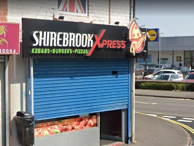 Shirebrook Express on Market Street, Shirebrook. Last inspected on October 14, 2021.