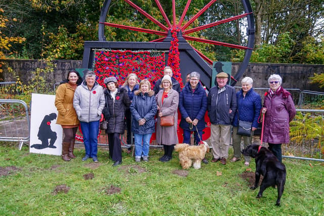 Volunteers from Friends of Berry Hill Park, the crafty group behind the design.
