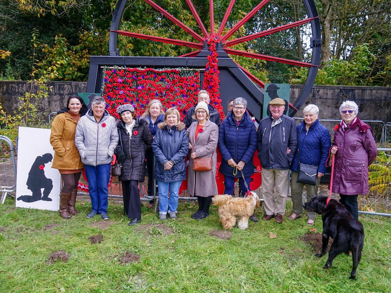 Volunteers from Friends of Berry Hill Park, the crafty group behind the design.