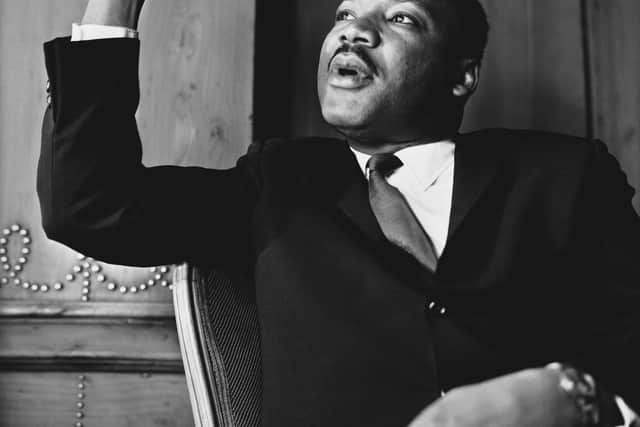 American civil rights leader Martin Luther King, Jr. (1929  - 1968) at a press conference in London, September 1964.
(Photo by Reg Lancaster/Daily Express/Hulton Archive/Getty Images)
