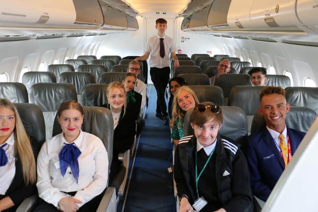 The cabin will now become an interactive classroom for travel and tourism students.