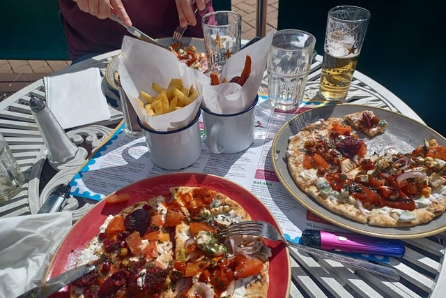 Lynn Price shared a photo of a meal had outside Capo Lounge in Mansfield town centre. The venue, central to Mansfield amenities, has a seated area on Stockwell Gate for customers.