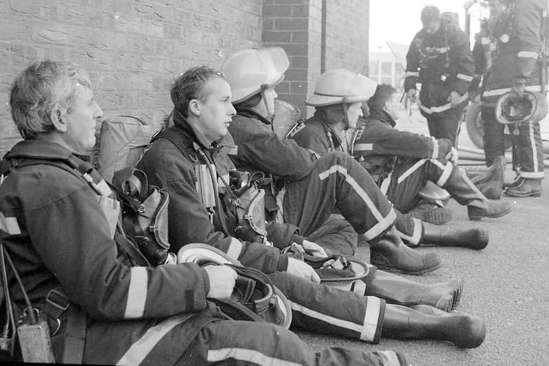 Nottinghamshire fire and rescue crews from 1980. Recognise anyone?